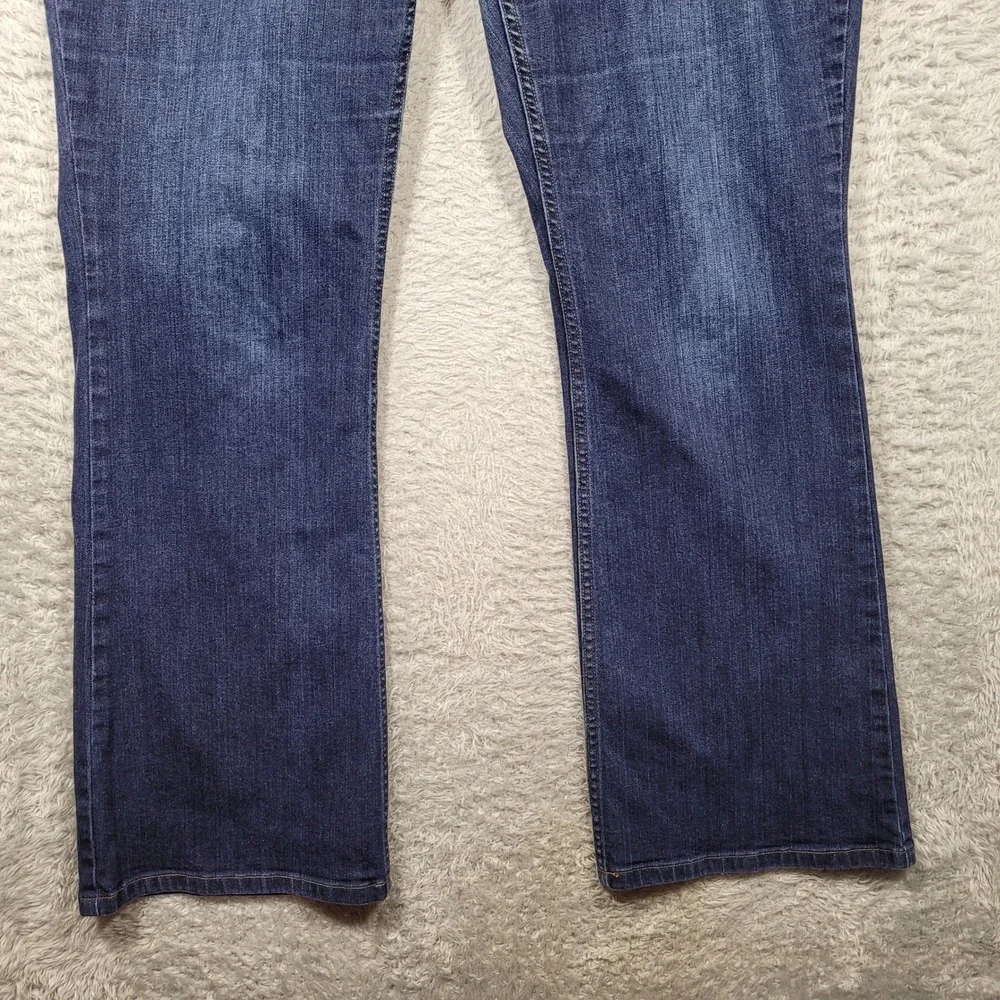 Duluth Trading Co Jeans Men 18W x 33 Blue Bootcut Stretch Denim